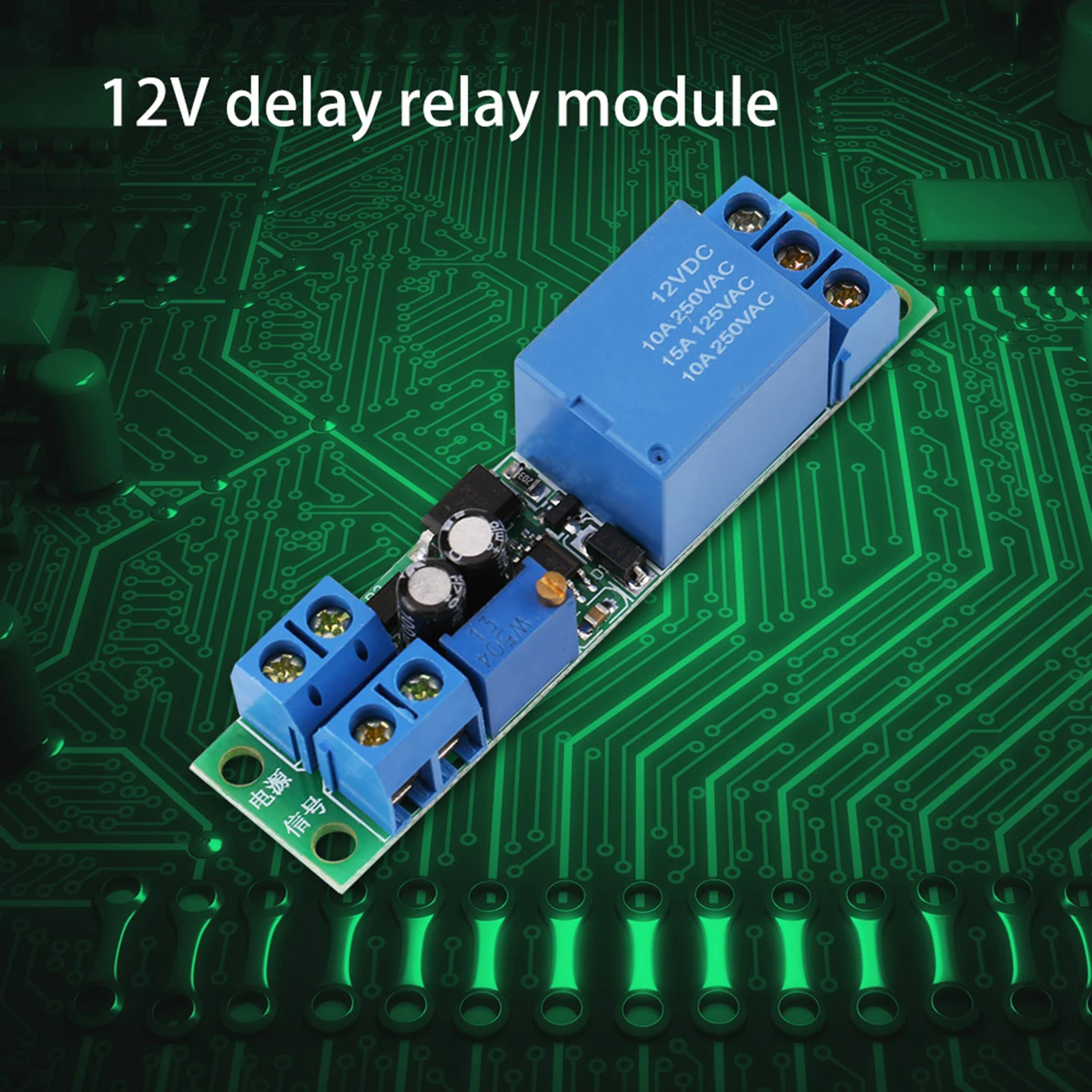 

Adjustable Timer Module Timer Delay Module DC12V Adjustable Signal Trigger Turn Off Delay Timer Relay Module