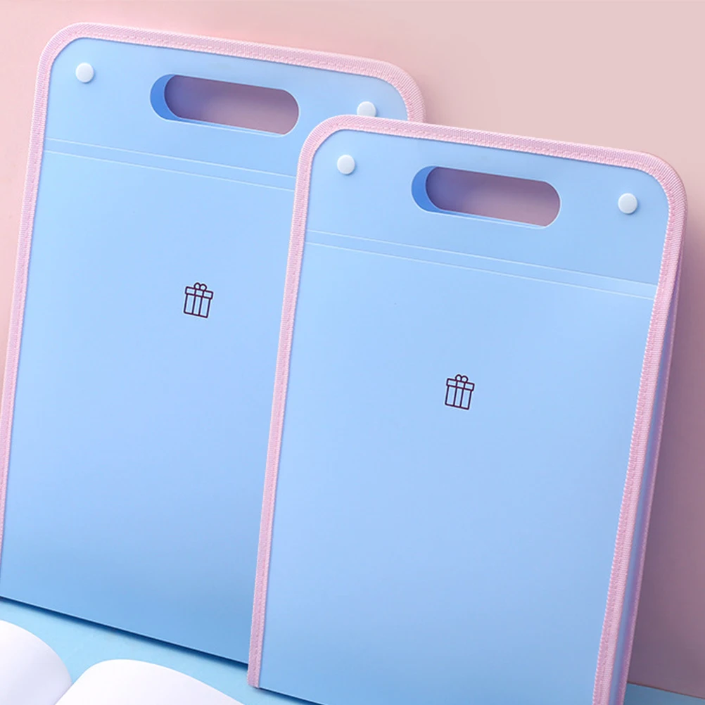 

1pc Accordion Folder Colorful Plastic Bill Clips For Office Home Retro Schedule Book Holder Transparent File Organizer