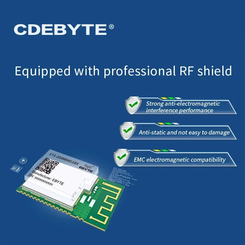 NRF52832 2.4GHz BLE 4.2/5.0 Bluetooth Sans Fil Tech E73-2G4M04S1BX IPEX Antenne IoT Transcsec RF Transmetteur DIY Électronique