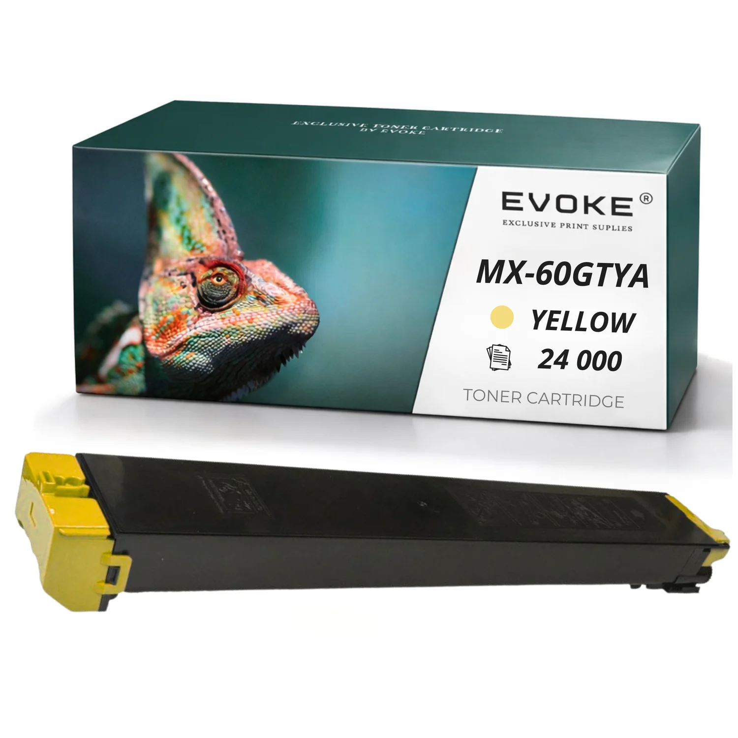 Evoke compatibele toner voor Sharp Mx-61Gtya Mx61Gtya Mx-60Gtya Mx60Gtya Geel 24000 pagina's Mx-3051 Mx-3061 Mx5071 Mx2651 Mx3551