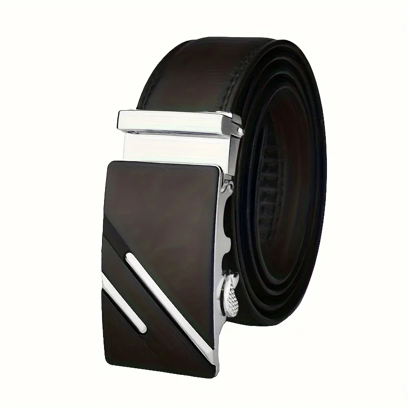 

Мужской роскошный деловой ремень — натуральная искусственная кожа с металлической пряжкой, высококачественный деловой ремень для джинсов и брюк