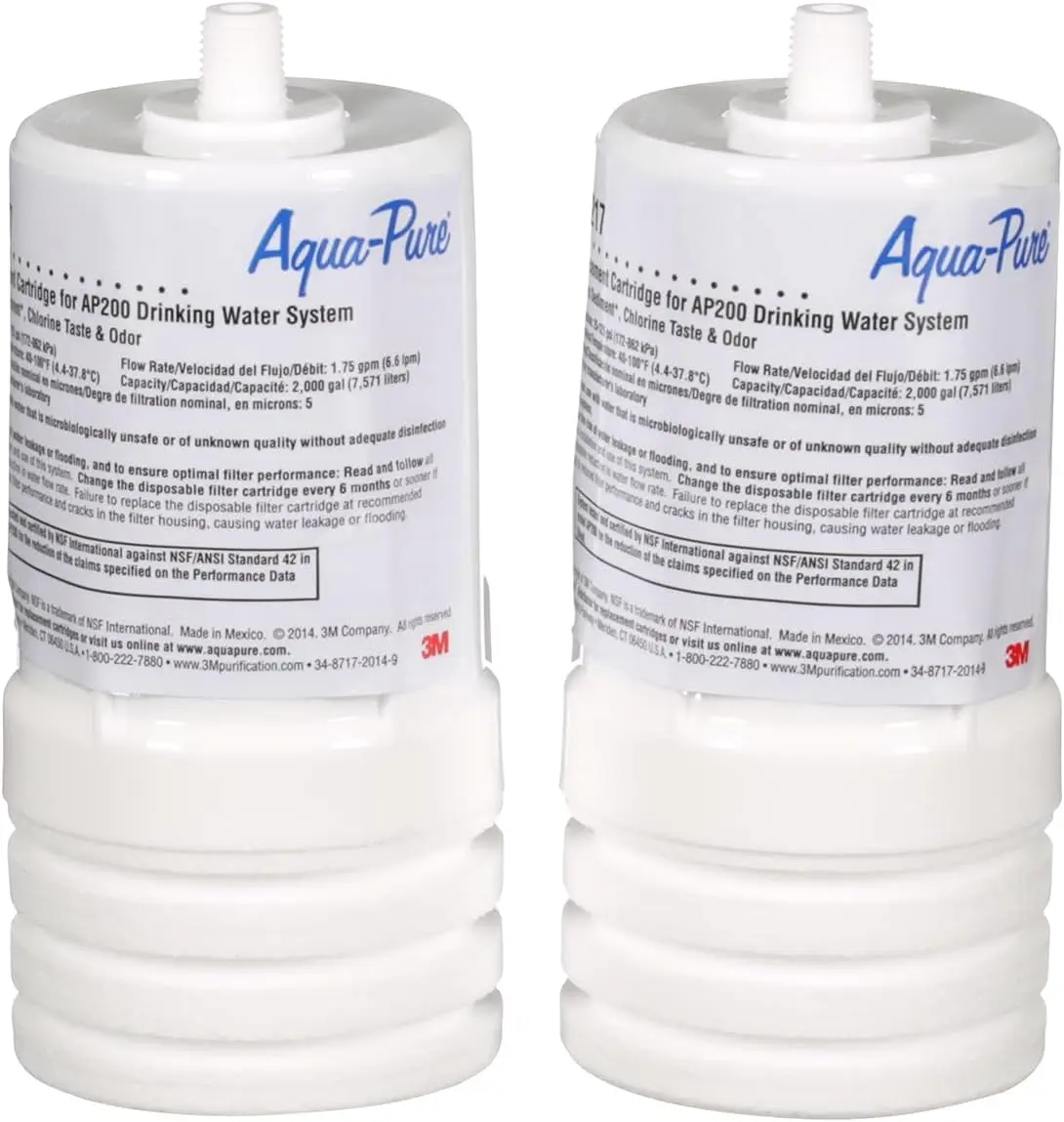 

Under Sink Replacement Water Filter Cartridge AP217, for use in System (2-pack)