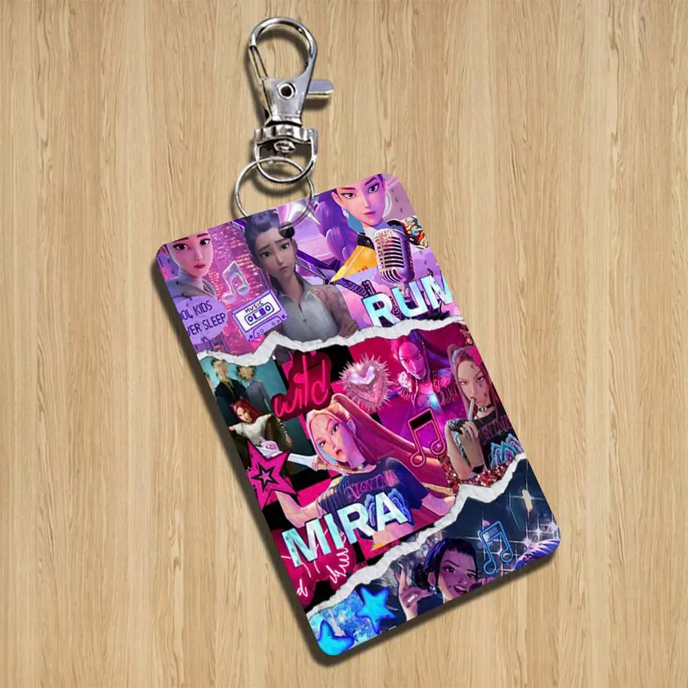 R-Rumi j-Jinu شيطان الصيادين الكرتون المغني أنيمي بطاقة المفاتيح موضة قلادة حقيبة معرف بطاقة الباب حافظة حافلة بطاقة لطيف الكبار