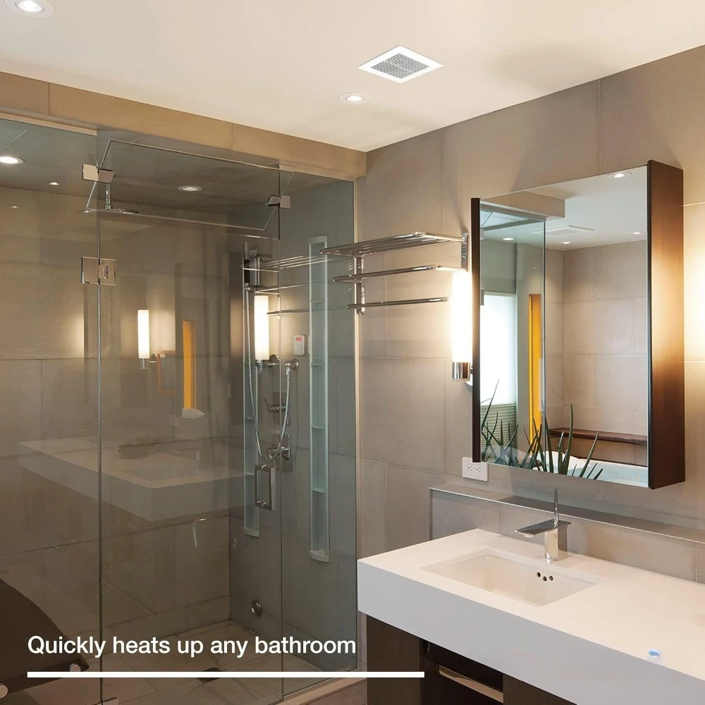 لوازم البناء مروحة عادم الحمام المثبتة على السقف مع ضوء LED وسخان، 50-80-110 CFM، FV-0511VHL1 #5