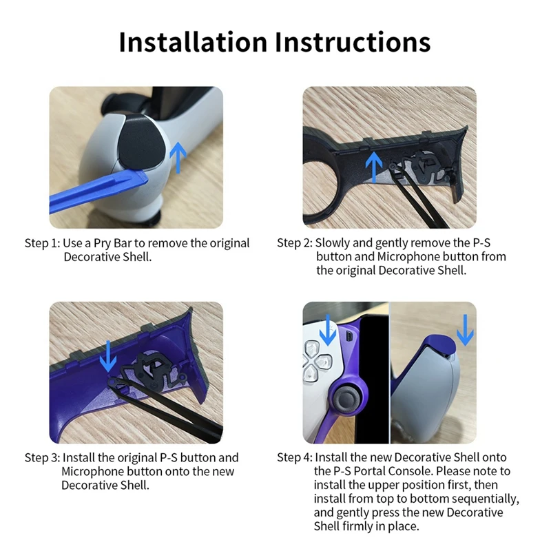 【Superdeals】เคสมือถือสําหรับ PS5 Portal มือถือเปลี่ยนได้แถบตกแต่งเคสป้องกันพร้อมหมวก Rocker 2 อันอุปกรณ์เสริมมือถือ