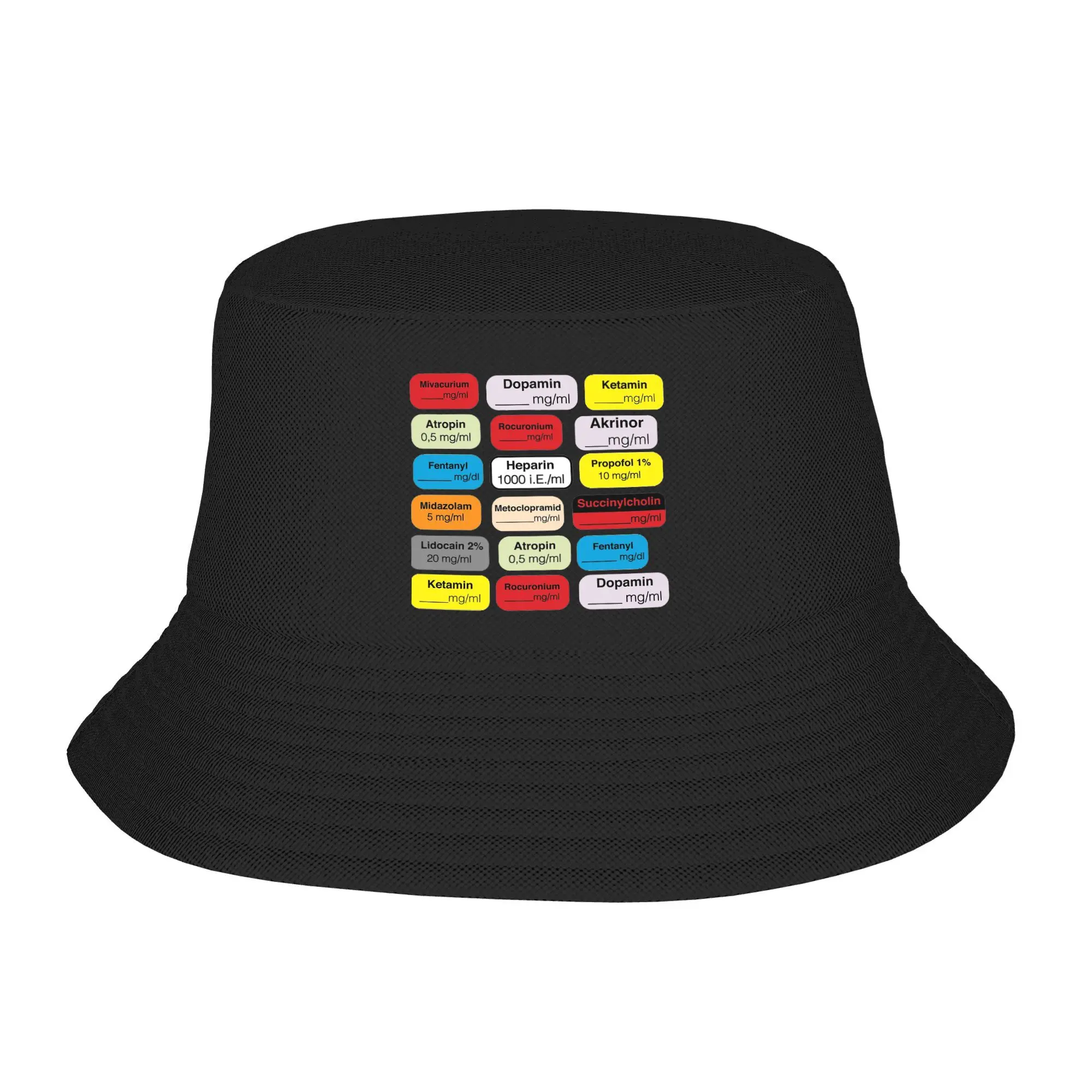 

Anesthesia medication Bucket Hat Panama Bob Hats Outdoor Fashion Autumn For Summer Beach Fishing Unisex Fisherman Caps