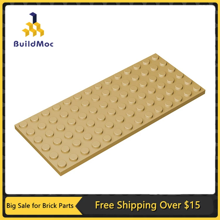 

10Pcs MOC Parts 3456 Plate 6 x 14 Compatible Bricks DIY Assmble Building Blocks Particle Kid Brain Enlighten Toy Birthday Gift