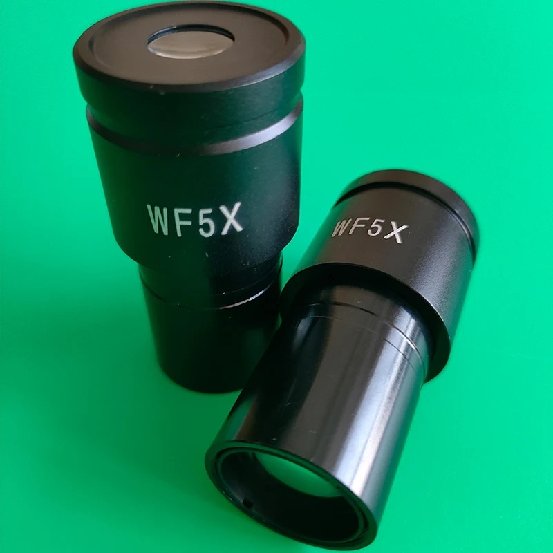 WF5X مجهر زاوية واسعة العدسة عدسة بصرية تصاعد حجم 23.2 مللي متر للمجهر البيولوجي 1 قطعة أو 2 قطعة