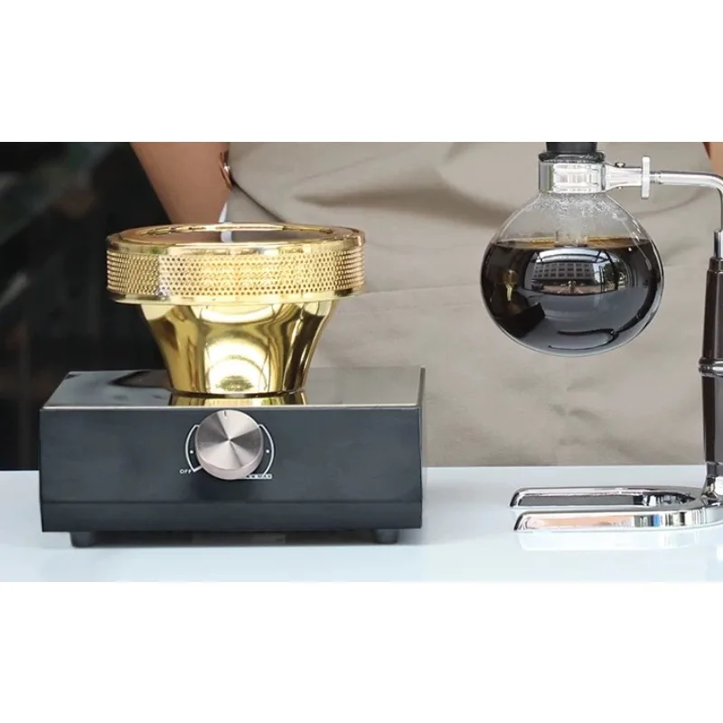 Siphon Coffee Maker with Halogen Lamp Heater & Light Wave Stove for Home Brewing