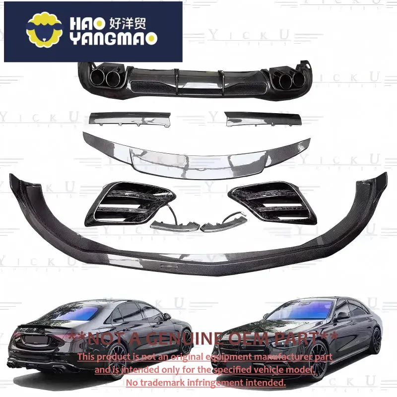 Suitable for Carbon Fiber Body Kit 2021 Mercedes-Benz S-Class W223 450 - Front Lip, Tuyere, Rear Diffuser & Spoiler Upgrade Part