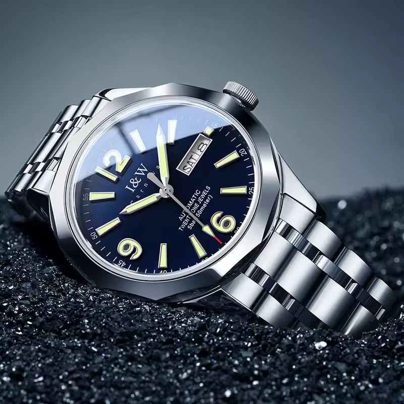 Relógio Mecânico Masculino CARNIVAL de Tungstênio, Marca de Luxo, Movimento Automático MIYOTA 8205, Relógios de Pulso para Homens, à Prova d'Água
