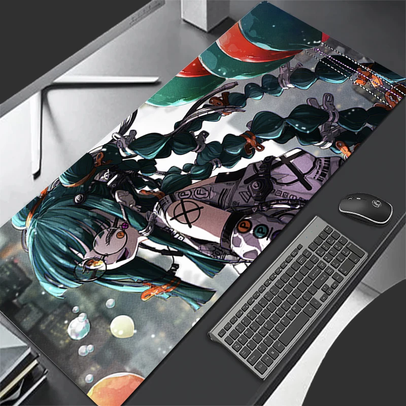 Alfombrilla de ratón con patrón para juego, alfombrilla de goma para ratón, accesorios para PC, alfombrilla de escritorio antideslizante para mesa de oficina, alfombrilla para teclado HD para Gamer de Anime para chicas