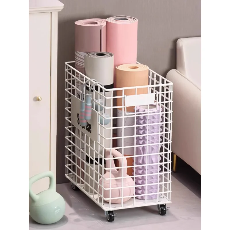 Yoga Mat Storage Basket Badminton Racket Storage Basket Fitness Equipment Sports Goods Shelf