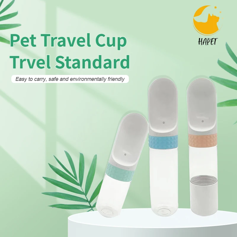 Outdoor Pet Travel Cup Take Out Easy Dog Drinking Bottles and Food Sectional Design S/L Size Dog Cat Watering with Safety Button