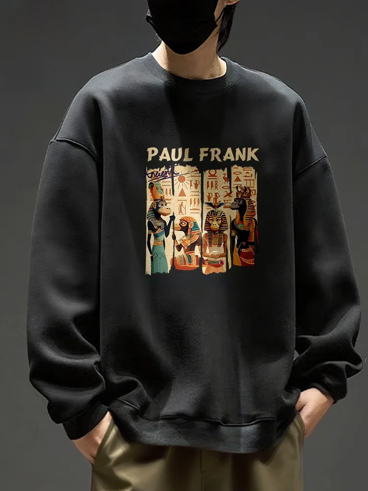 

Мужской свитшот свободного кроя с длинным рукавом и круглым вырезом, удобный, дышащий, повседневный, весна 2026, с принтом