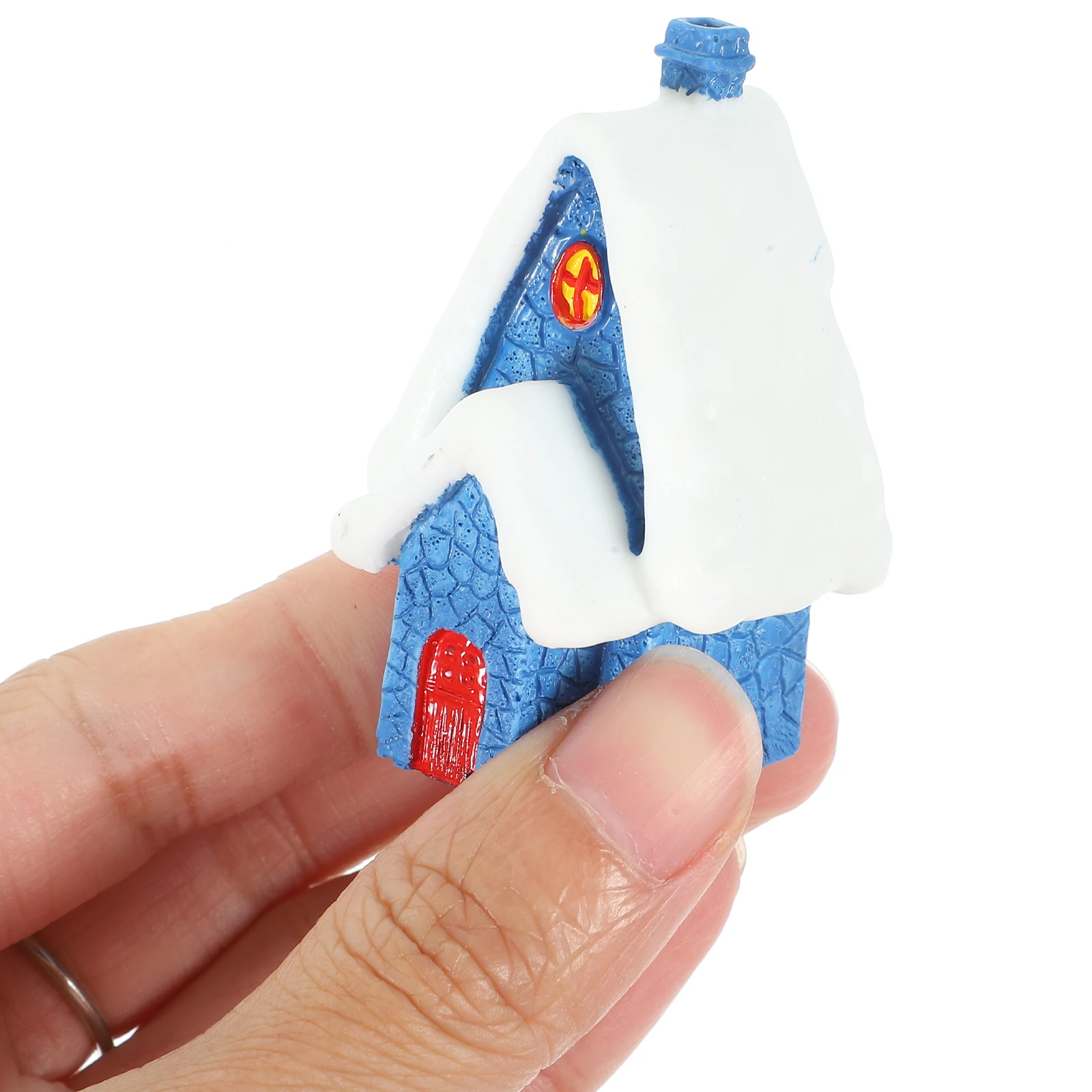 

4 Pcs Decorate Ornaments Mini Resin Village Houses Christmas Tree Scene Small