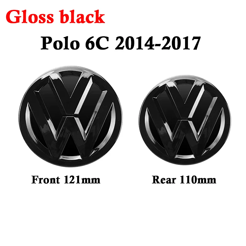 badge 6R 6C 2Pcs ABS Replacement Car Front Grill Badge + Rear