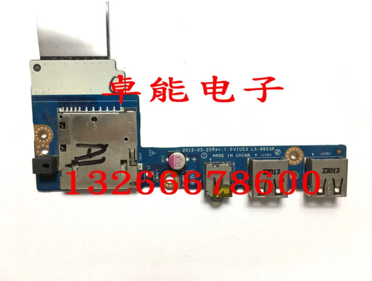 For Lenovo IdeaPad S300 S400 S405 laptop USB Jack Board Audio Sound Card Headphone Board Card Reader LS-8953P