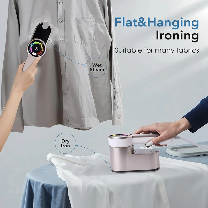 Mini-Reisebügeleisen mit Dampffunktion, 6 intelligenten Bügelmodi, tragbarer Kleiderdampfer, tragbares kleines Bügeleisen, EU-Stecker