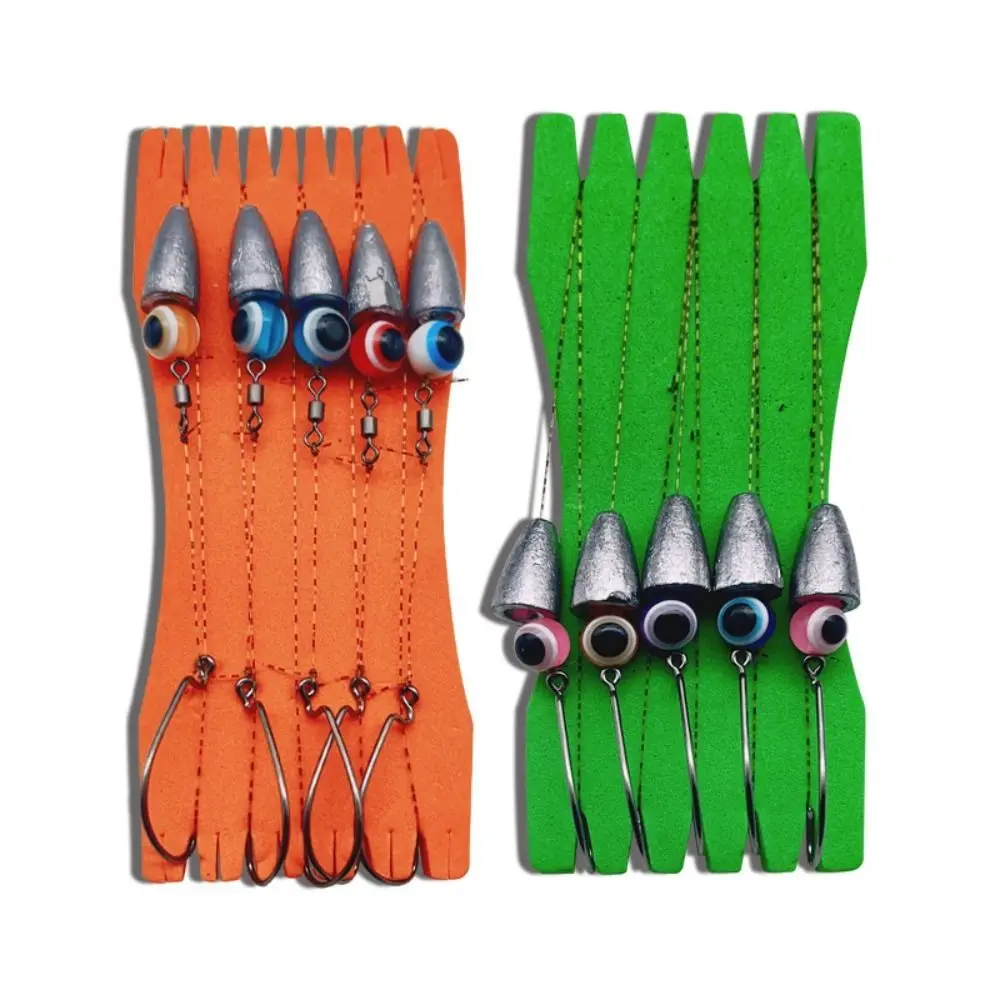 5 teile/los Angelhaken Pesca Angeln Sabiki Rigs mit Barb Anti-rost Texas Rig Set Langlebige Flexible Carolina Rig Kit fliegen Angeln