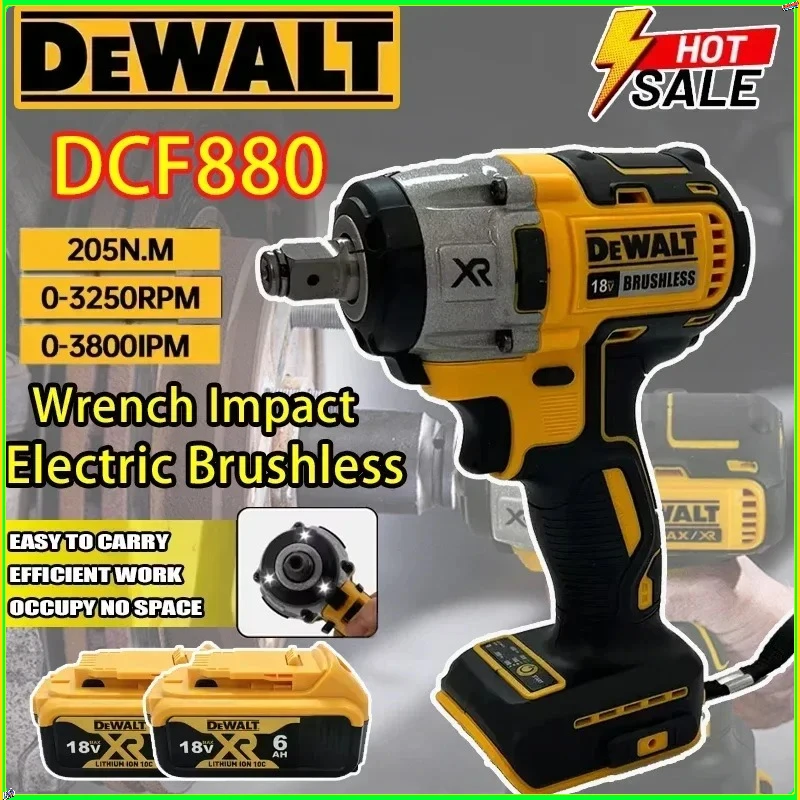 

DEWALT DCF880 Brushless 205Nm Electric Wrench Cordless Impact Wrench Multifunctional Portable Electric Tools For DEWALT Battery