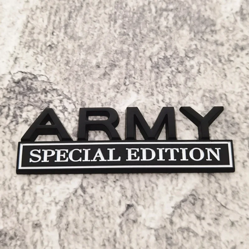 สติ๊กเกอร์ตกแต่งรถยนต์ 3 มิติ คุณภาพสูง ลายตัวอักษร ARMY EDITION ปิดรอยขีดข่วน อุปกรณ์ตกแต่งรถยนต์