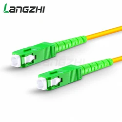 Cable de conexión de Fibra óptica SC/APC a SC/APC, Cable de puente de PVC FTTH, modo simple de 2,0mm y 3,0mm, paquete de 10 unidades