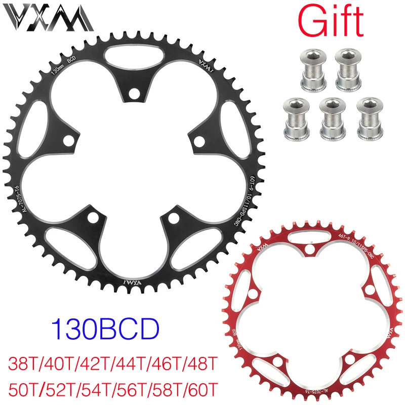 VXM 130BCD Road Light Wide Narrow Chain Ring MTB Bicycle 38T-60T Professionional Racing Design for Shimano 5700 6700 Bike Parts