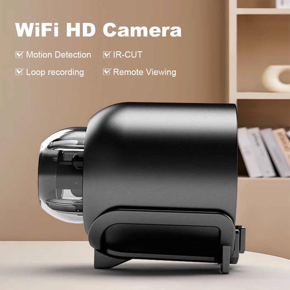 720P Mini Camera w Motion Detection Surveillance Camera 140° Wide Angle Small Indoor Camera for Android/For ios Wireless Monitor