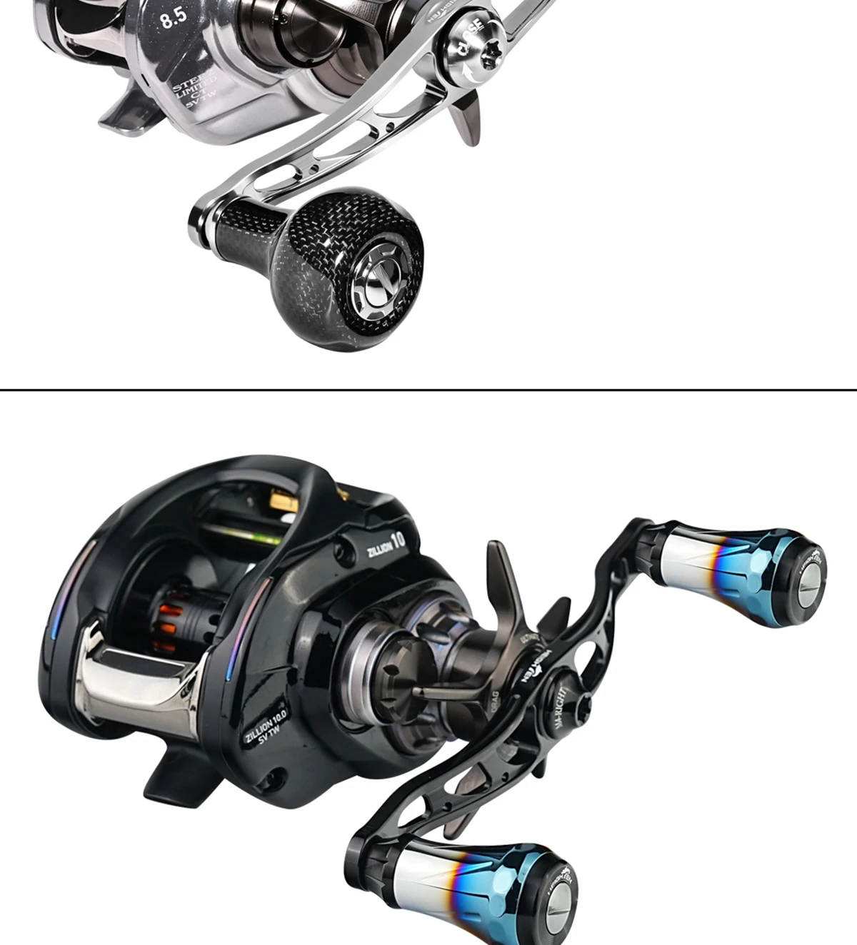 HEIGHTEN 115mm/130mm Baitcasting Reel Handle Without Knob For Shimano & Daiwa Abu Bait Reel