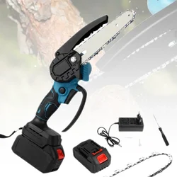 6 Inch Electric Chain Saw Handheld Portable Chainsaw Tree Wood Cutter Pruning Garden Power Tool Compatible Makita Battery