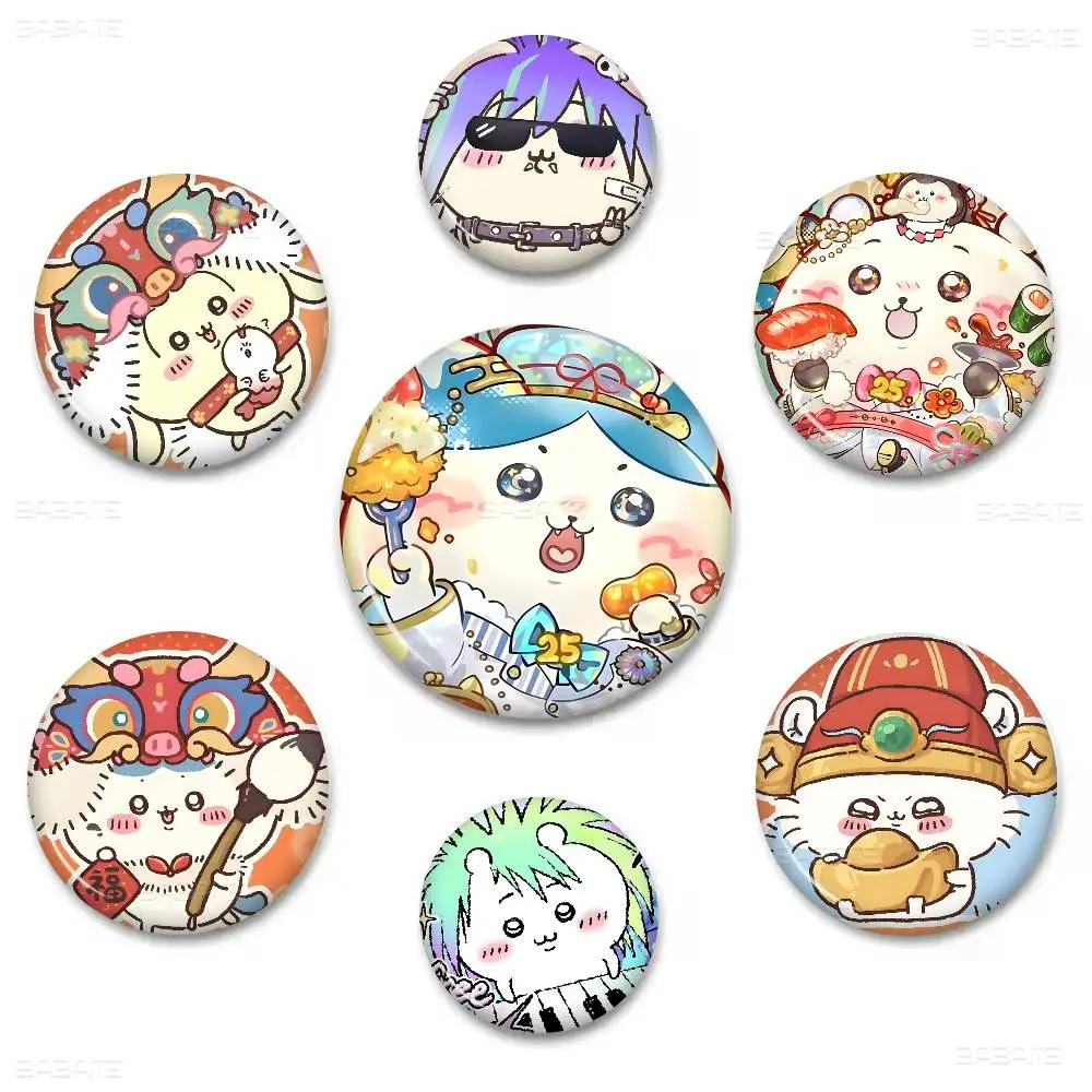 CHIIKAWA ICONS Creative Tinplate Soft Button Pins Animal Icon Brooch Lapel Backpack Badge Accessories Pin
