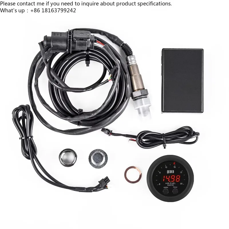 Universal 52mm Air/Fuel Ratio Gauge Kit with Sensor and Controller Box Ultra-Thin Round Digital Oxy gen Sensor Controller Gauge