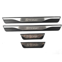4Pcs/Lot ABS Stainless Steel For 2017-2023 KIA STONIC YB Door Sill Pedal Welcome Scuff Plate Decoration Cover
