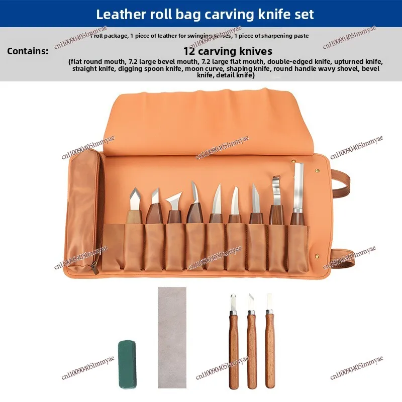 Handmade engraving knife DIY wood cutting knife scimitar digging spoon engraving knife set