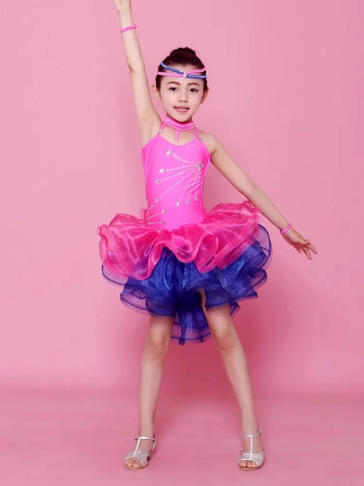 Latin dance dress for girls, new 2024 children\'s training suit, children\'s dance dress, June 1st Children\'s performance dress