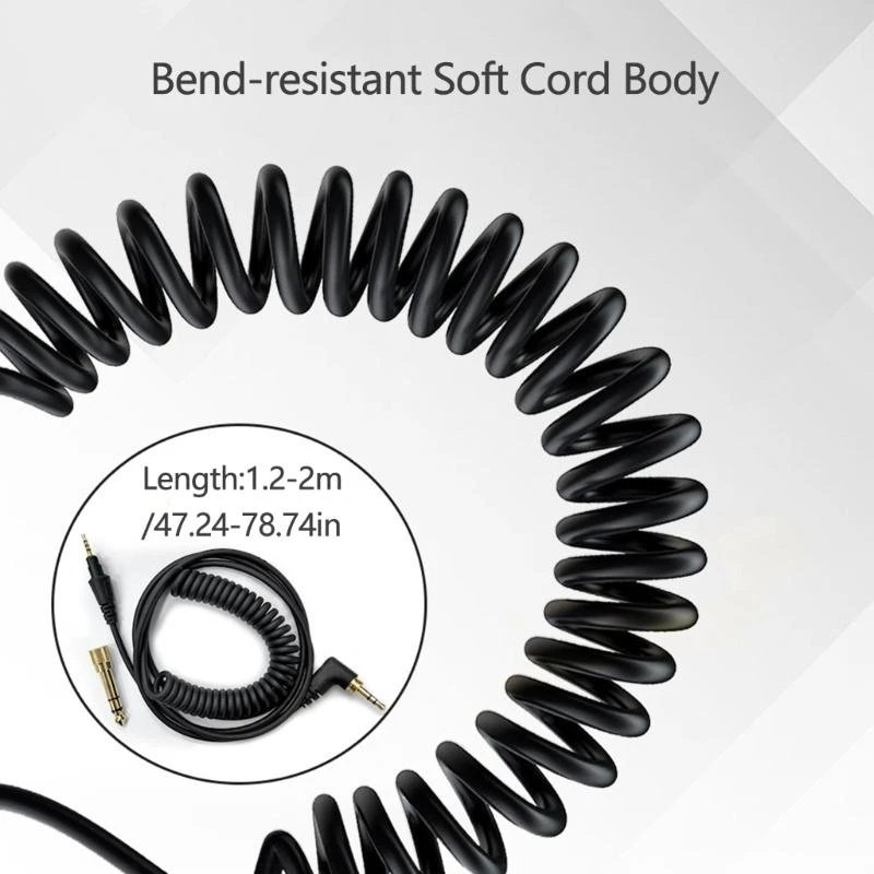 Cable Audios Spring para hdjx5 hdjcue1bt cue1s7 auriculares 6.35 mm adaptador