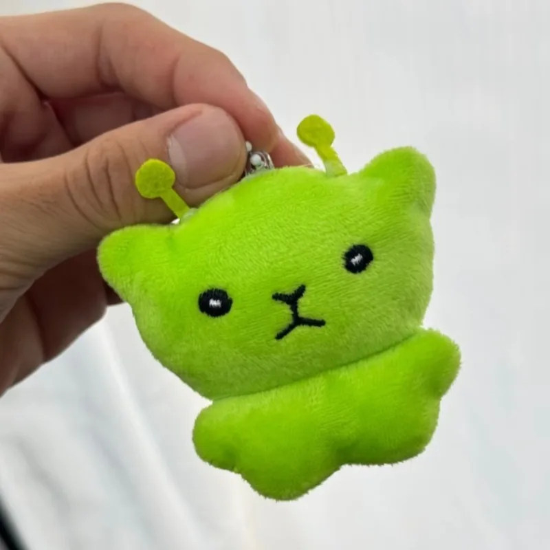 Süße Alien Katze Plüsch Anhänger Super weiche Plüschpuppen Schlüsselanhänger Kawaii Mini Spielzeug Rucksack Anhänger schöne Tasche Dekor Weihnachtsgeschenk – Detail 6