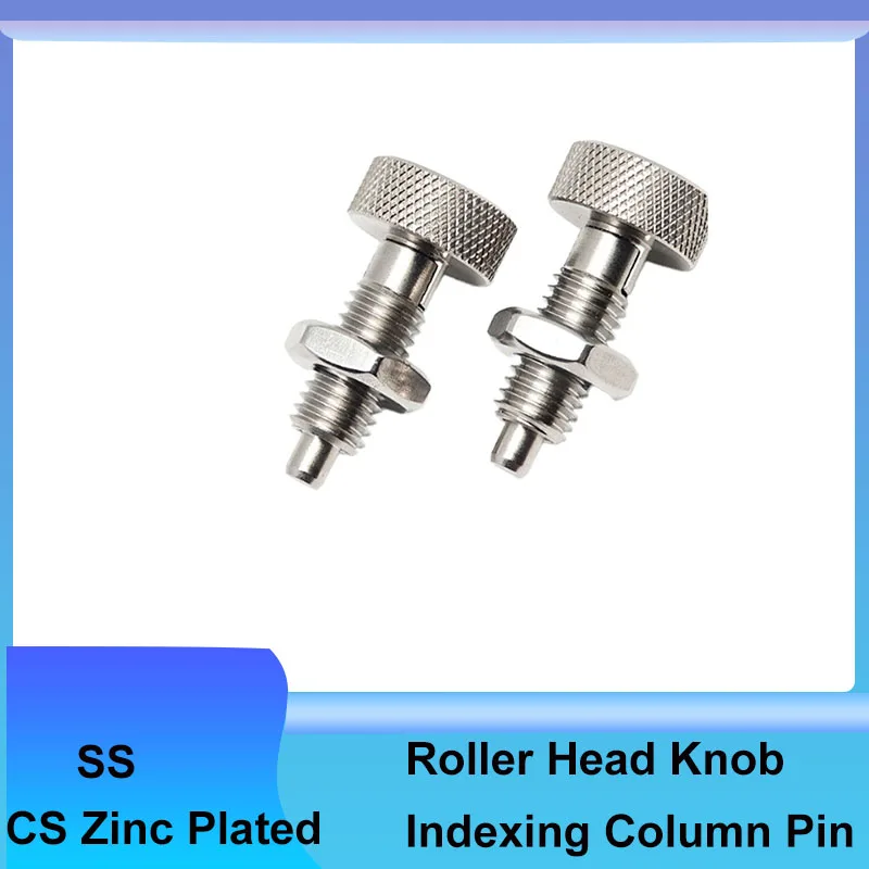 1/2/5/10Pcs M6/M8/M10/M12 Rolling Head Indexing Pin Knob Plunger Reset Self-Locking Spring Positioning Pin Safety Pin Fastener