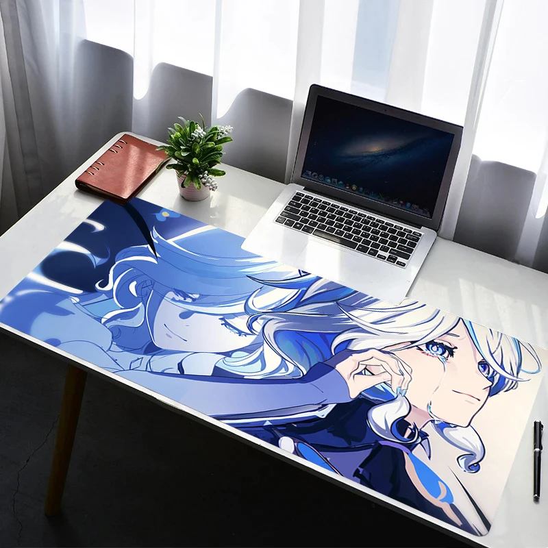 

Mouse Pad Laptop Non Slip Extended Desktop Mouse Mat PC Anime G-genshin Impact Furina Keyboard Pad Gaming Accessories Mousepad