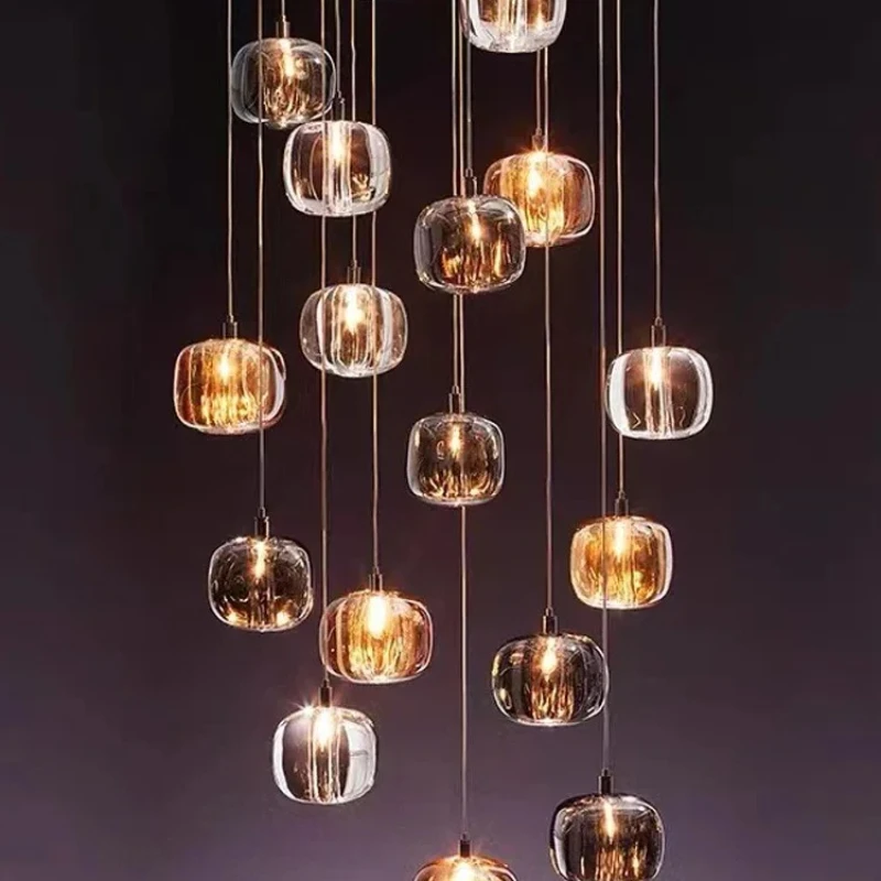 

Nordic Ceiling Luxury Crystal Chandelier Suitable for Dining Rooms Bedrooms Attic Staircases Indoor Glossy Lighting Fixtures