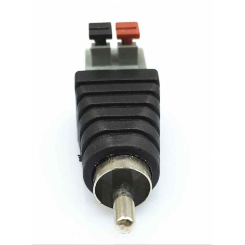 Adaptateur de connecteur de fil de haut-parleur, fiches vers audio mâle pour RCA Audio, prise mono canal, tête de conversion de câble de haut-parleur, 1 paire