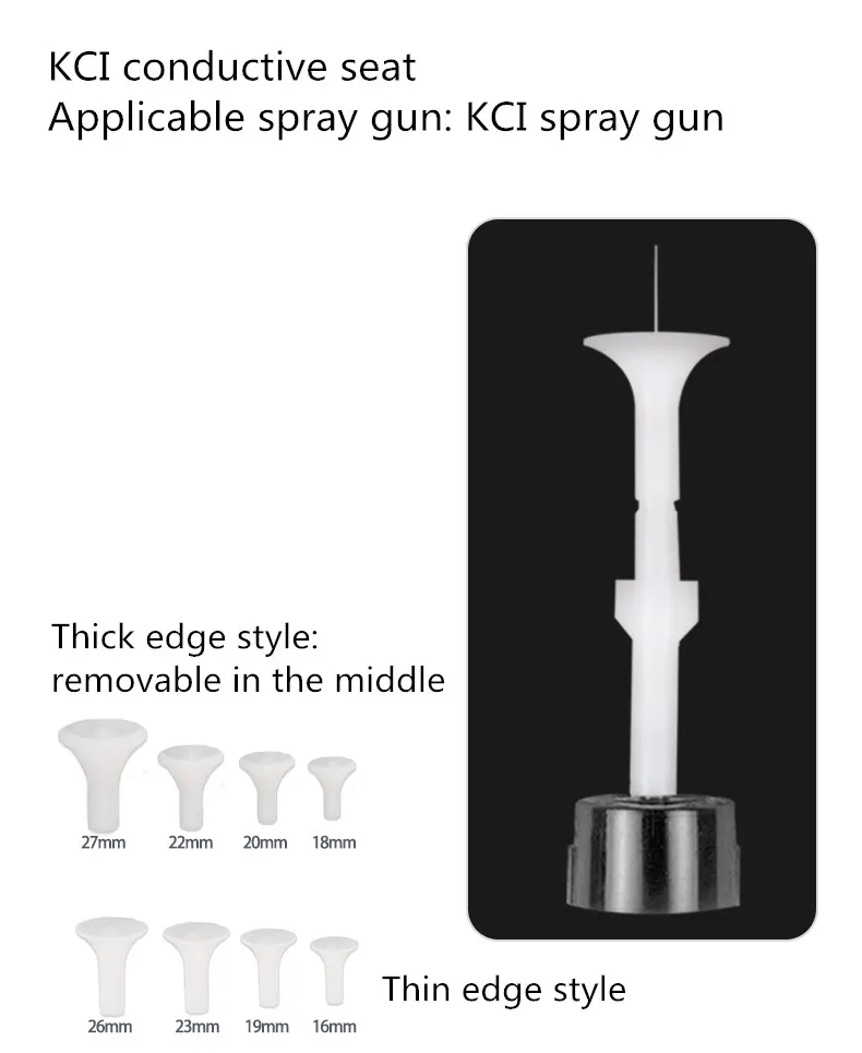 10PCS KCI Electrode Holder Electrostatic Spray Gun Head Discharge Needle Spray Holder Powder Generator powder coating nozzle