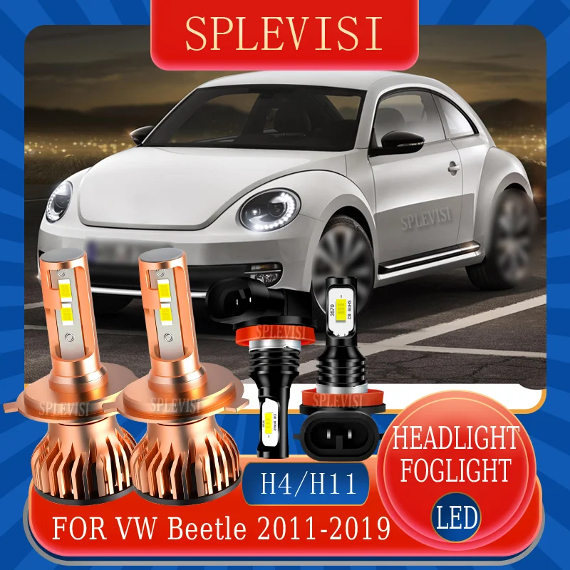 

Clear Night Visibility High-Quality waterproof H4 H11 LED HEADLIGHT FOGLIGHT FOR VW Beetle 2011-2014 2015 2016 2017 2018 2019