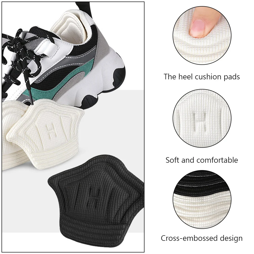 

Comfortable Protective Heel Pads 2 Pairs Anti Slip Shoe Insoles Sneaker Back Cushion Pad Abrasion Proof Foot Protector