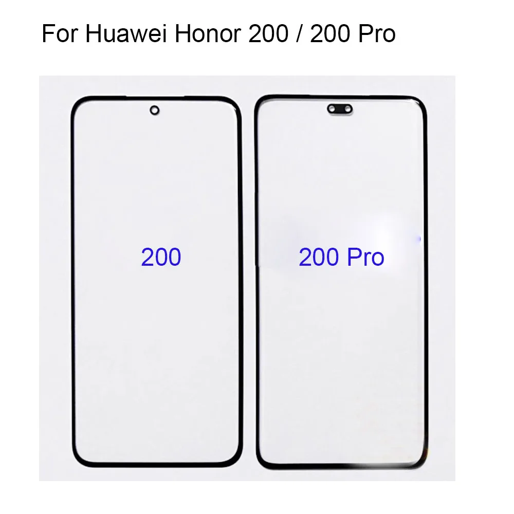 For Huawei Honor 200 Front LCD Glass Lens touchscreen For Honor 200 Pro Touch screen Panel Outer Screen Glass without flex