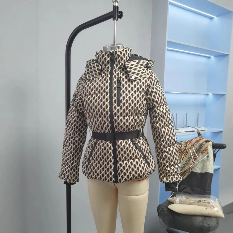2025 Winter New Ski Series Fashion and Versatile Waist Warm Cotton Clothes for Women