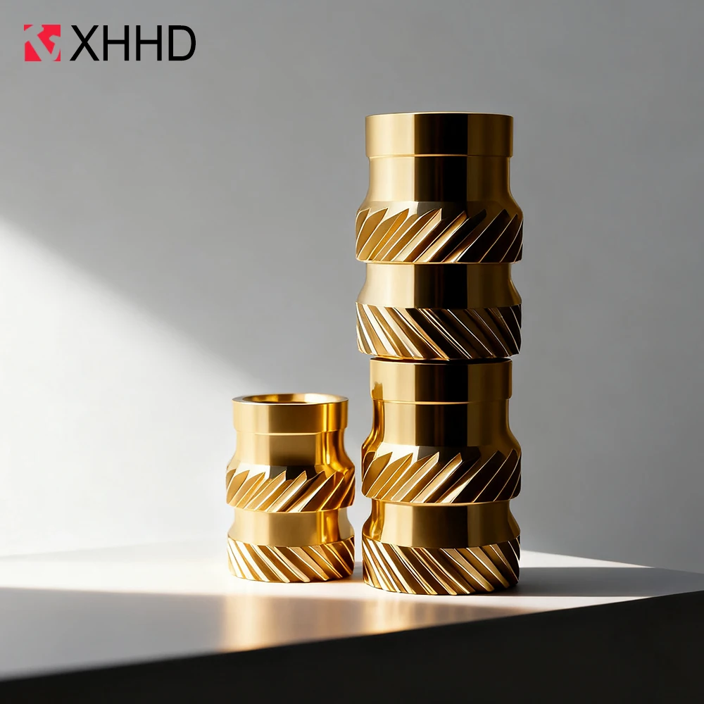 Brass Hot Melt Insert Knurled Nut M2 M2.5 M3 M4 M5 M6 Thread Heat Molding Double Twill Injection Embedment Nut For 3D Printer