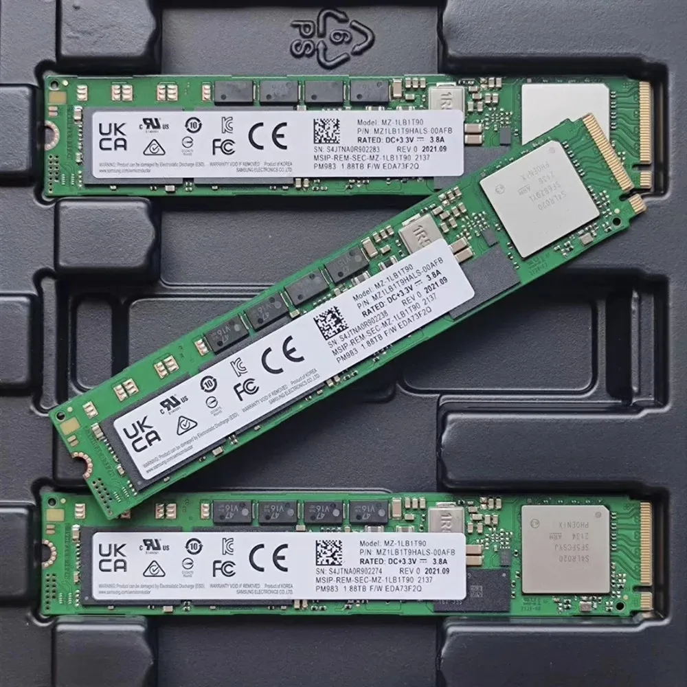 Original PM983 M.2 PCIE 22110 SSD 3.84TB 1.88TB 960G M.2 Nvme Enterprise Internal Solid State Drives Suitable for server