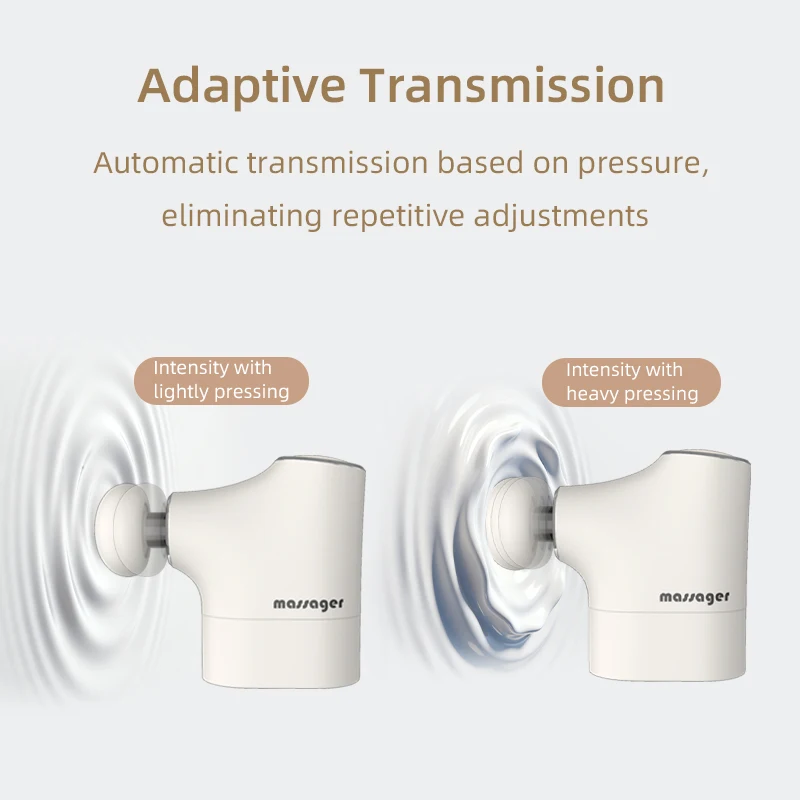 Portable Mini Massage Gun Professional Deep Tissue Impact Massager with Smart Sensor Quiet for Muscle Relief Workout Recovery